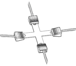 Litzclip Litzen-Kreuzverbinder 3 mm, (5 St./Blister), Edelstahl
