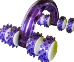 Massageroller, violett/weiß