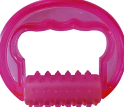 Massagestriegel mit PVC Griff, rosa