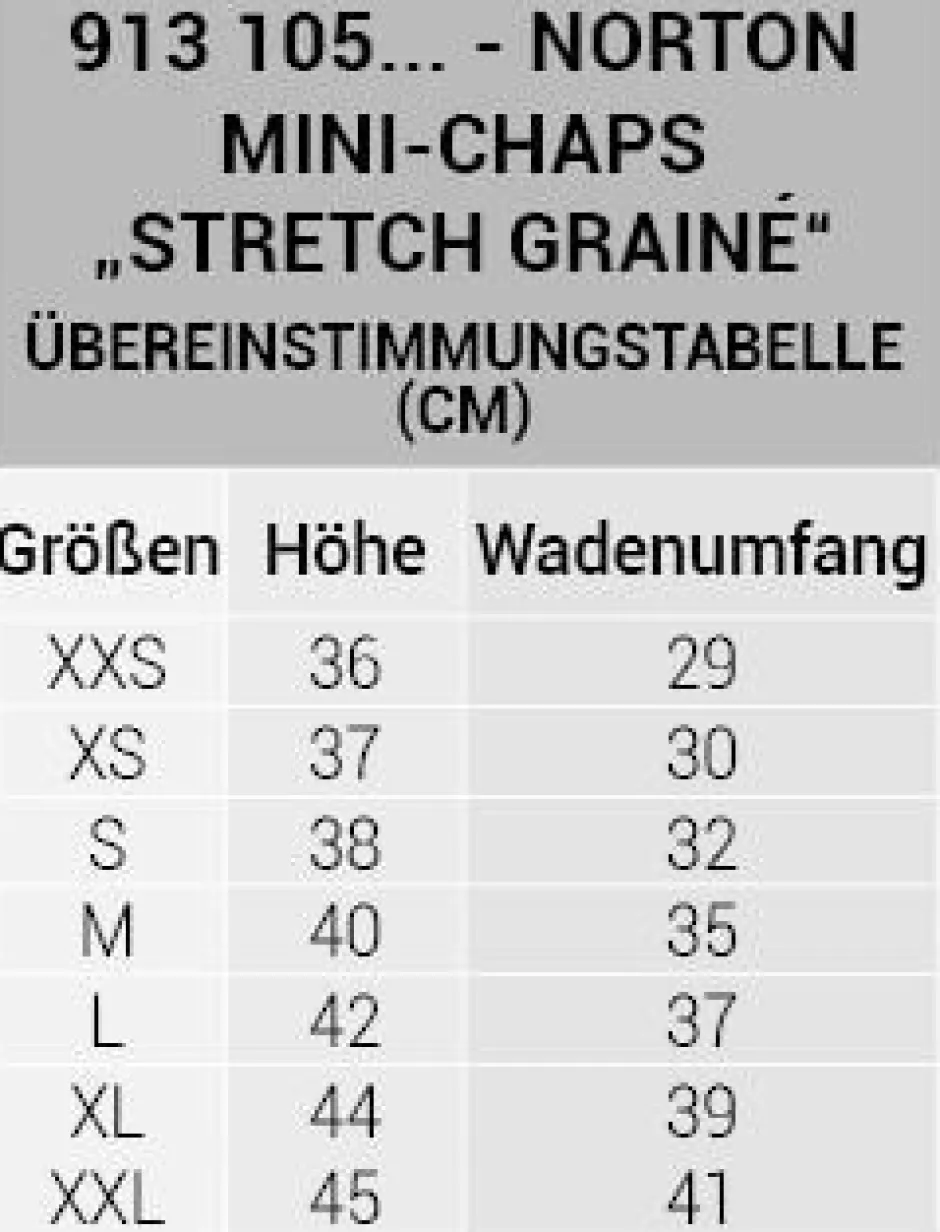 NORTON Mini-Chaps Stretch grainé