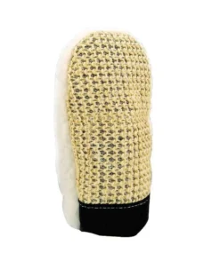 Putzhandschuh, Sisal/Wolle, naturfarben