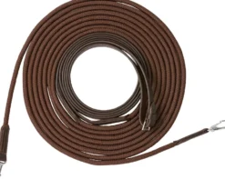 RIDING WORLD Doppellonge aus Leder/Kordel