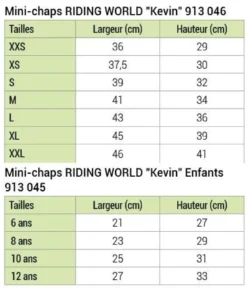 RIDING WORLD „Kevin Mini Chaps