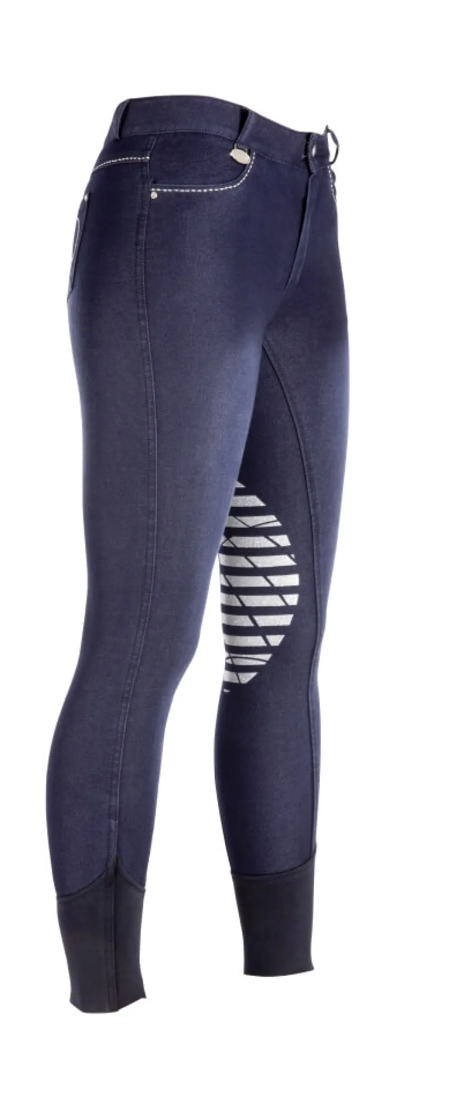 USG Jugend-Reithose "Lucia", Jeans Look mit Kniebesatz