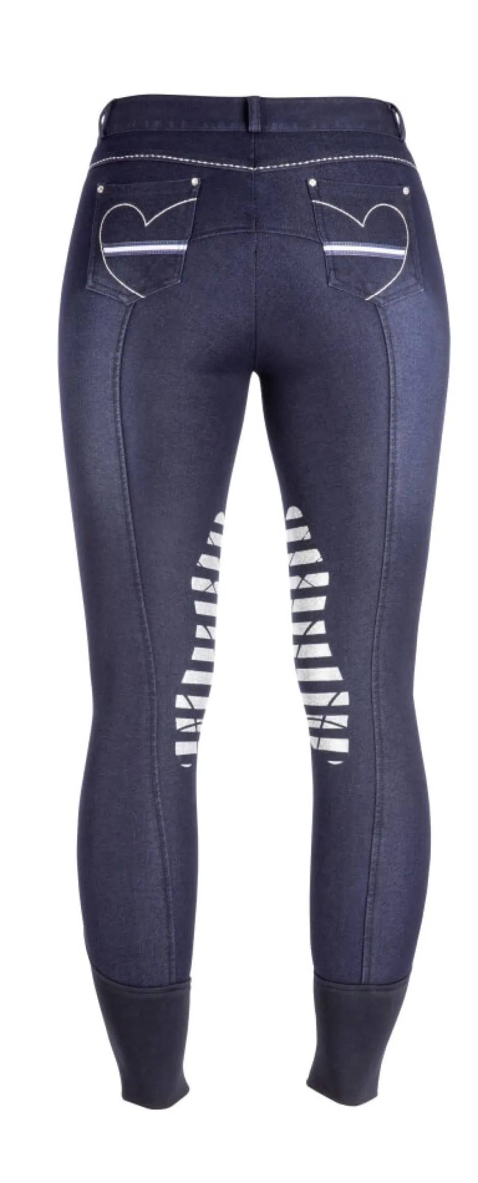 USG Jugend-Reithose "Lucia", Jeans Look mit Kniebesatz
