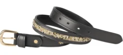 USG Ledergürtel Princess, schwarz,silberf.Schnalle