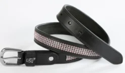 USG Ledergürtel Princess, schwarz,silberf.Schnalle