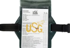 USG Medical card, Rückseite mit Samtbezug