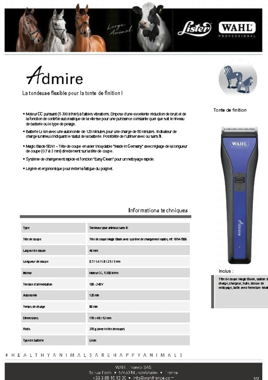 WAHL Admire Schermachine